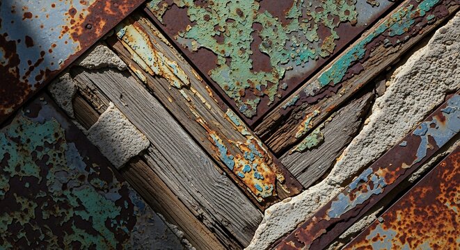 Ancient stone floor with intricate mosaic patterns outdoors.