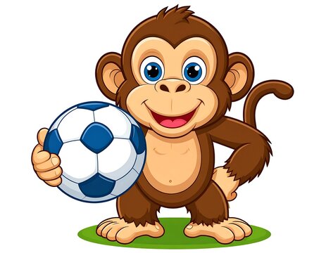 Monkey with a Soccer Ball.