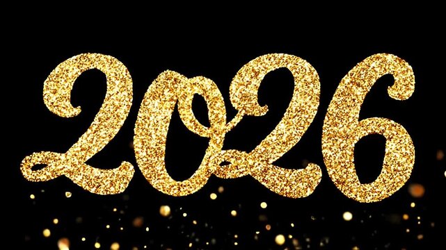 Golden 2026 New Year Celebration.