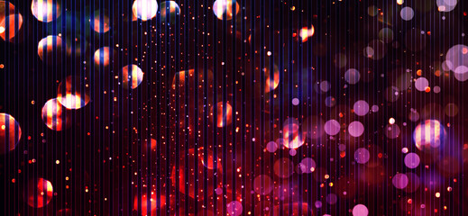 Vibrant pink and purple bokeh with vertical lines perfect for elegant holiday greetings and magical celebration design posts © susral