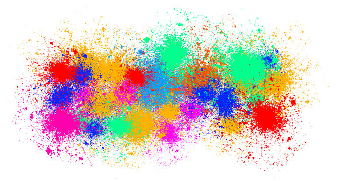 Graffiti Style Paint Splatter Overlay PNG Transparent Background