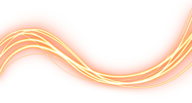 Glowing Gold Wave Line Overlay
