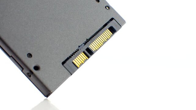 Swift Connectivity - Close-up of an SSD highlighting the precision of connections, symbolizing performance and efficiency.