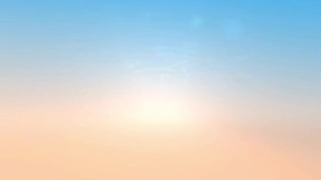 Soft gradient sky with warm sunrise or sunset light and subtle lens flare effect