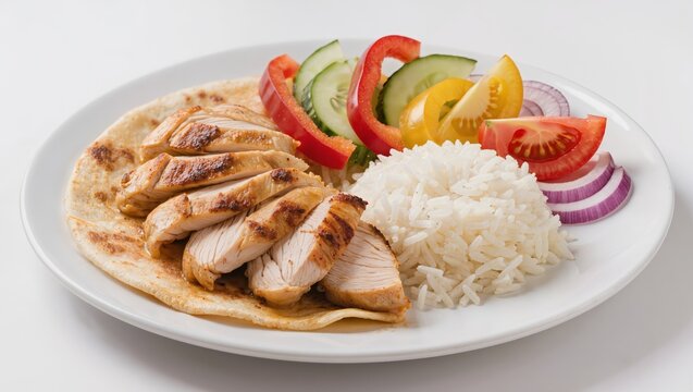 Gourmet Meal Served on White Plate