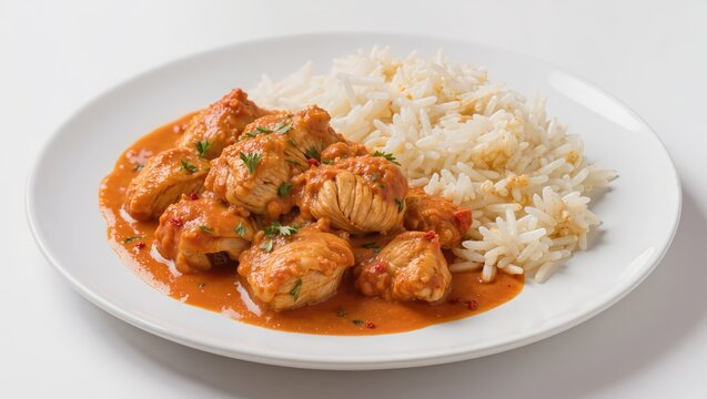 Gourmet Meal Served on White Plate