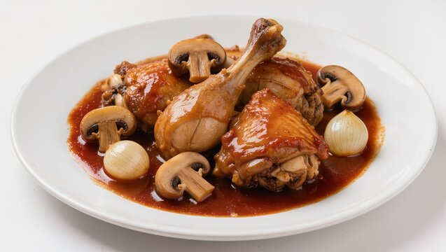 Gourmet Meal Served on White Plate