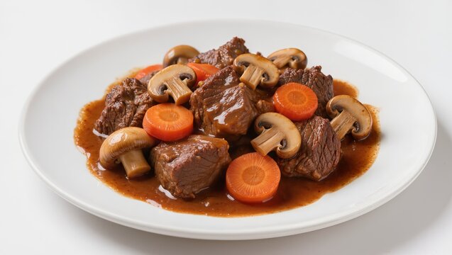 Gourmet Meal Served on White Plate