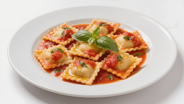 Gourmet Meal Served on White Plate