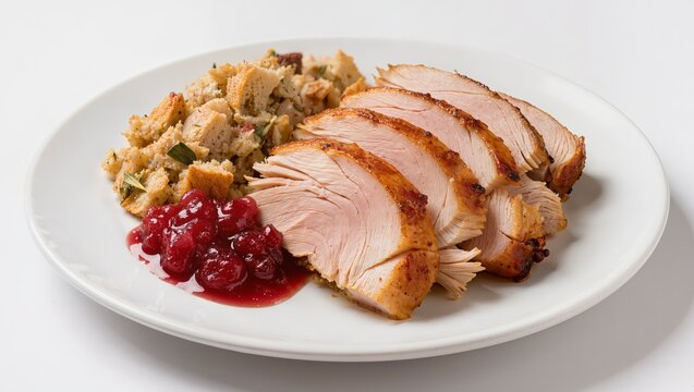 Gourmet Meal Served on White Plate