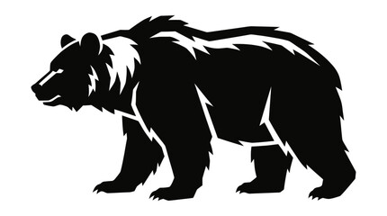 Grizzly Bear Silhouette Vector Illustration © Asbut