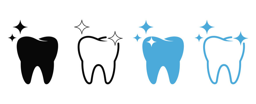 Clean tooth dental care icon, tooth vector icon symbol for oral hygiene, dental health services, preventive dentistry concepts, editable vector illustration, vector, designs