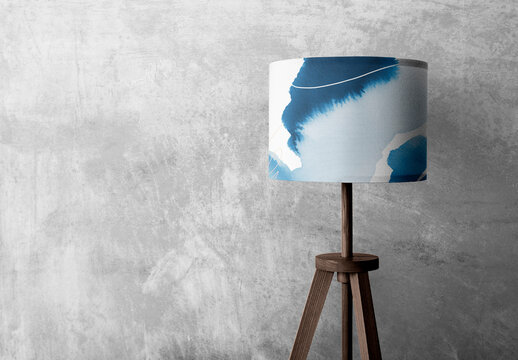 Modern Artistic Tripod Lamp Mockup PSD