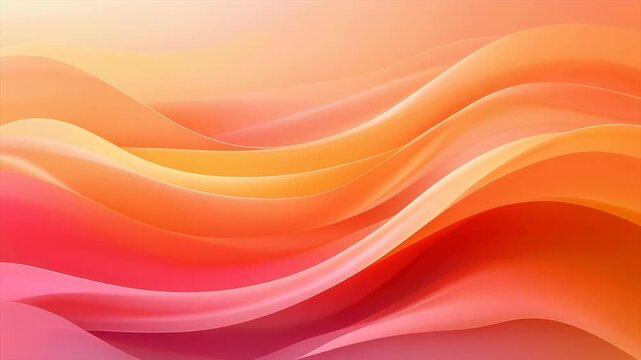 Warm glowing orange pink gradients shifting gracefully across abstract luminous color landscape