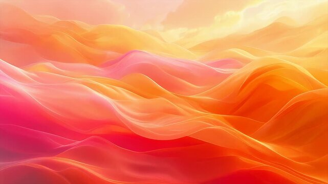 Dreamy orange and pink color gradients drifting slowly with elegant glowing abstract motion