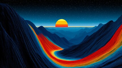 Fototapeta premium Surreal Abstract Landscape Scene 027
