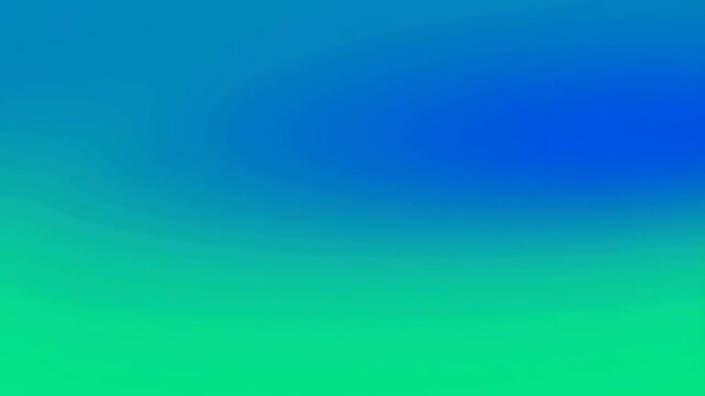 Smooth gradient transition from deep ocean blue into vibrant emerald green, abstract color flow background
