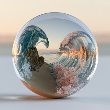 Transparent Glass Spheres Abstract 318