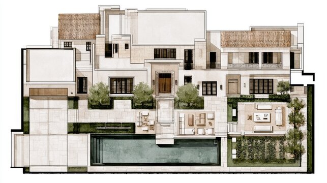 Residential Architecture Floor Plan 302