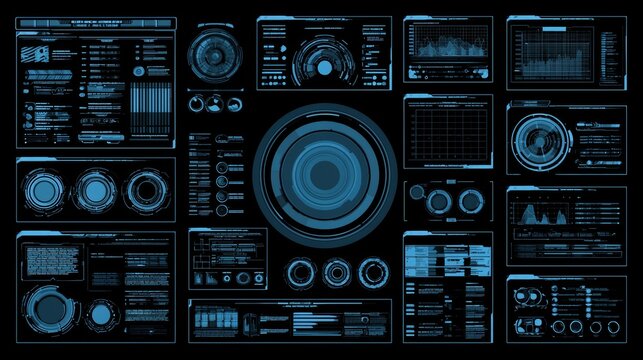 Futuristic Data Interface Dashboard 310