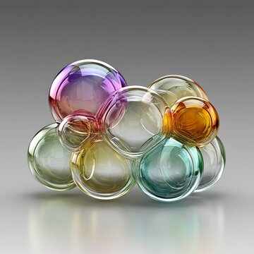 Transparent Glass Spheres Abstract 384