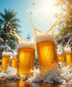 cheers beer splash