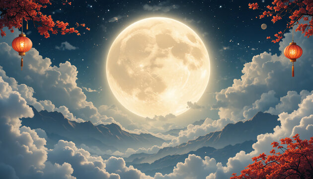full moon lantern night