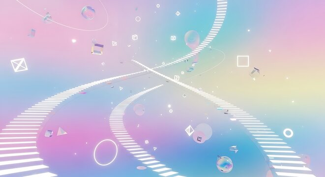Abstract digital network technology concept visualization.