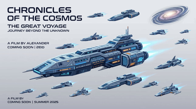 Chronicles of the Cosmos The Great Voyage - A Sci-Fi Film Concept Featuring Interstellar Spaceships and Galactic Exploration