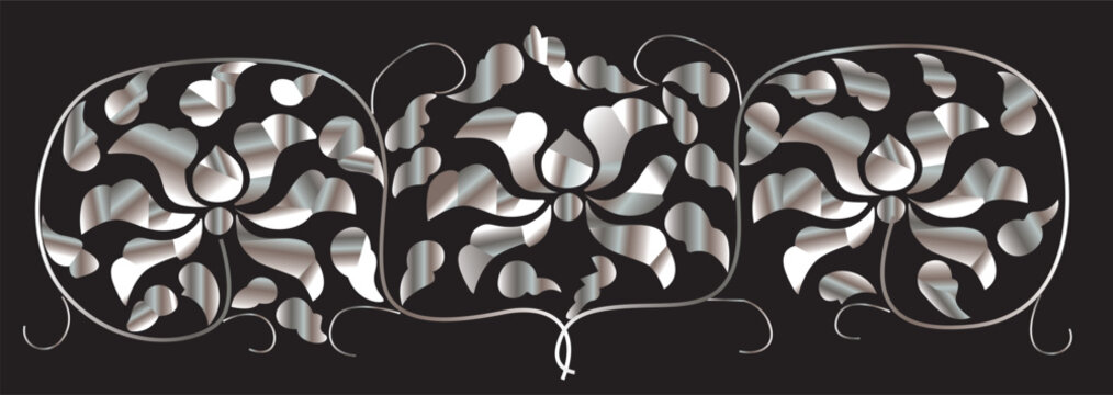 Korean Traditional Mother of Pearl Inlay Pattern Vector Illustration