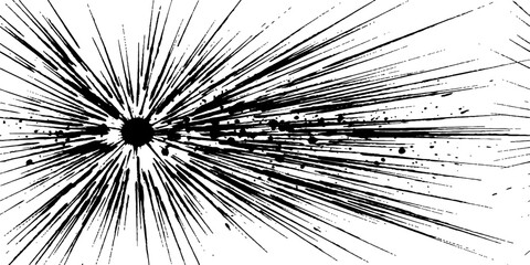 Obraz premium Explosive energy bursts from a dark nucleus, radiating outwards with a dramatic, abstract visual representation of immense power and cosmic force.