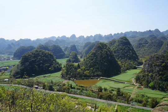 Wanfenglin (Forest of Ten Thousand Peaks) is a breathtaking national park in Xingyi, Guizhou, China. It features one of the world's most stunning karst landscapes, with nearly 20,000 cone-shaped limes