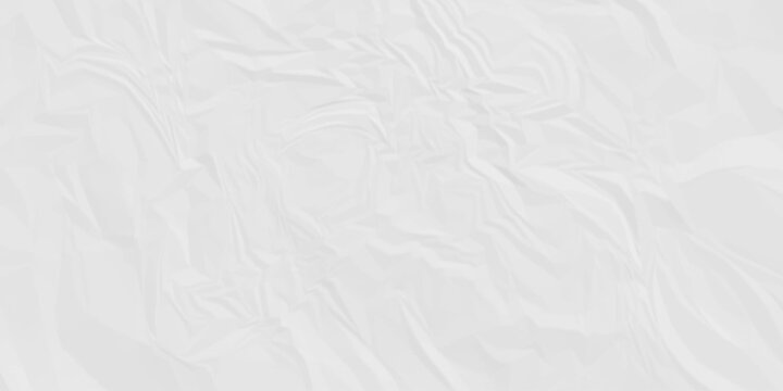 White crumple paper wrinkled texture for background space. Rough white paper. Paper texture, recycled creased paper background.