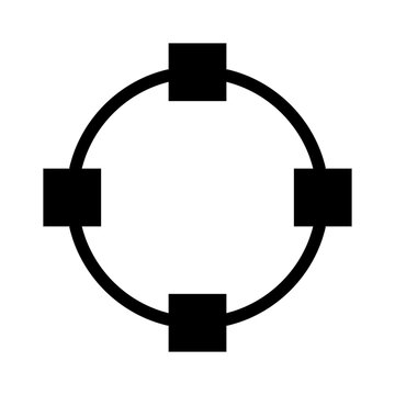 Circle selection bounding nodes handles transformation orientation rotation icon.