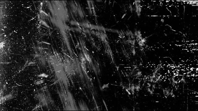 Abstract Grunge Noise Dust and Scratches on Black Background