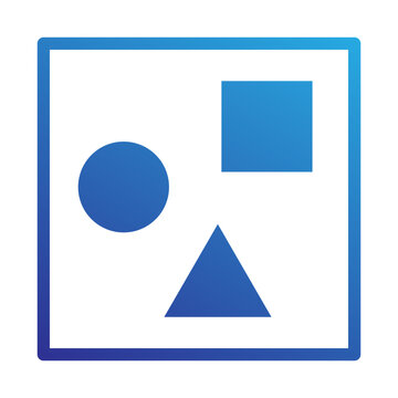 Geometric abstract basic shapes frame enclosing circle triangle square.