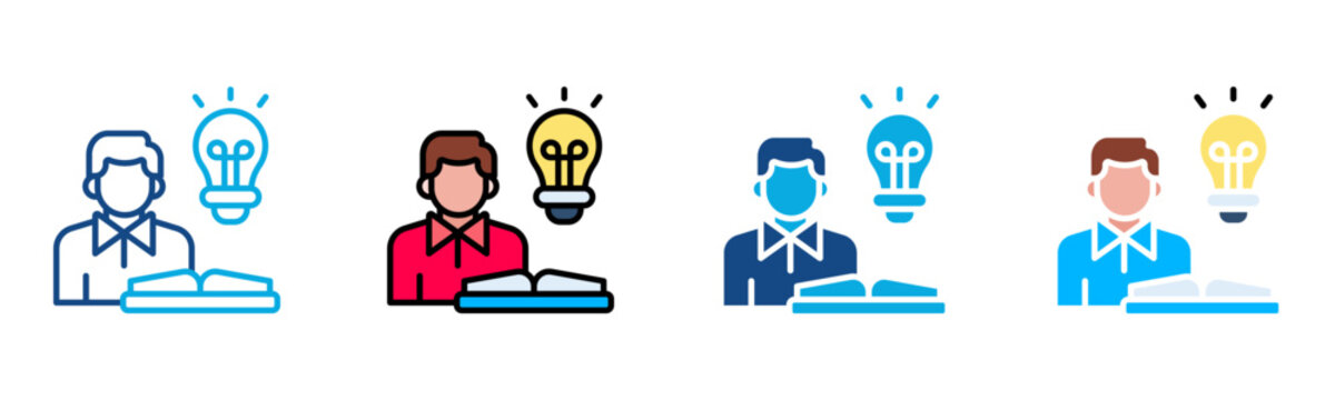 Knowledge Base Icon Multiple Style Collection