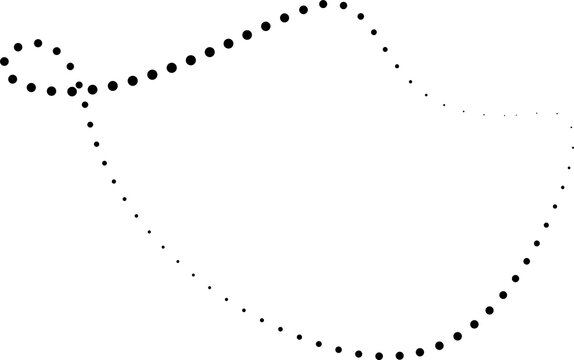 Dotted line circular. Geometric shape