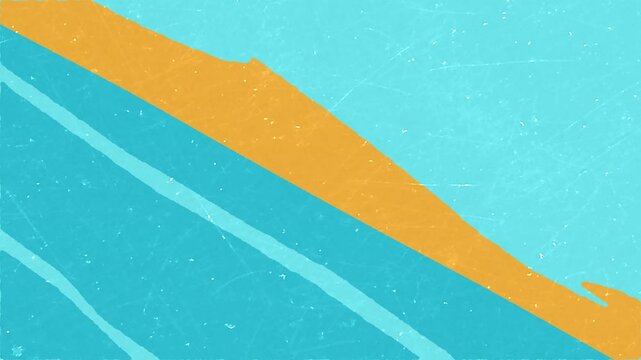 Animated background with a 1970s Brazilian tropical aesthetic, featuring distorted geometric shapes, predominantly blue and yellow colors, and a grainy texture.