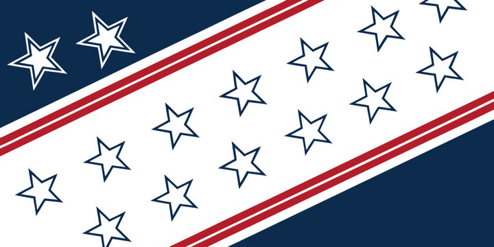 American flag pattern with white stars and red stripes