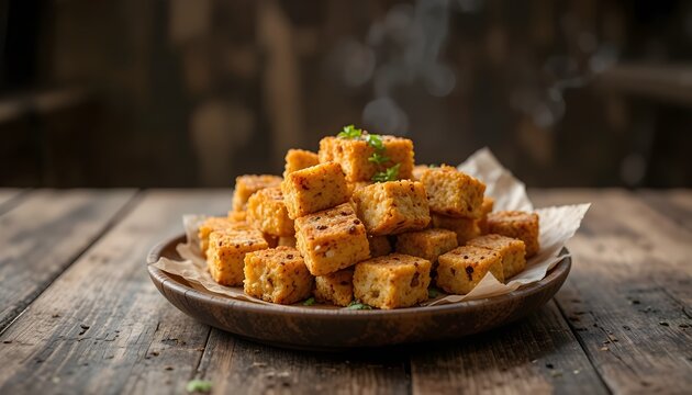 Traditional Indonesian Tempeh Made from Fermented Soybeans