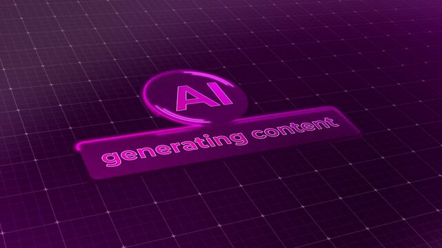 Video animation of a generative AI user interface during the loading process, which generates content and features a lighting effect.