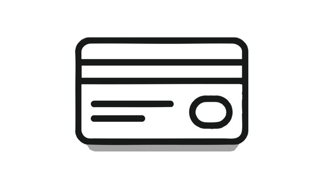 Minimal credit card icon for financial payment concepts