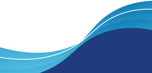 Naklejka premium Professional business background showcasing dynamic blue waves on a white backdrop. Suitable for presentations, advertising campaigns, and digital media.