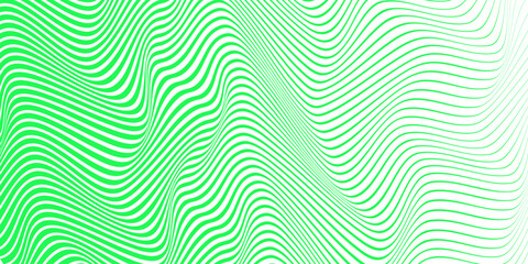 Fototapeta premium Wavy light green background with smooth, flowing lines. The background is light green with a soft, calming texture. Modern wavy line pattern background. Green background vector.