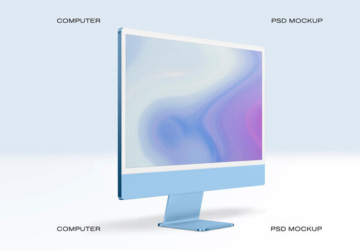 Modern Computer PSD Mockup