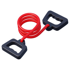 Fototapeta premium Resistance band handles 3d for gym workout rehabilitation and muscle development conditioning