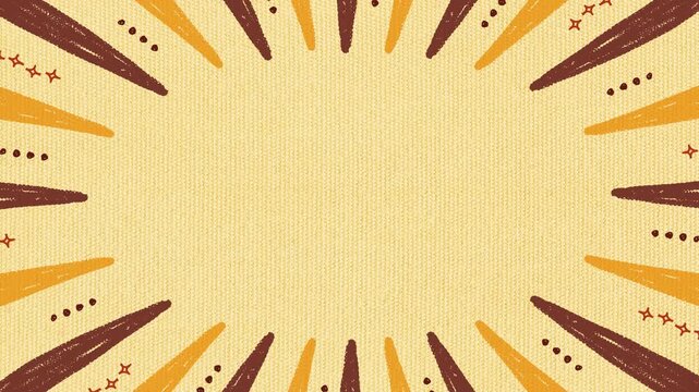 Hand Drawn Radial Lines fabric Background - brown