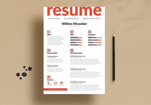 Creative Resume Template Layout