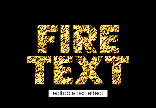 Flaming Fire Editable Text Effect
